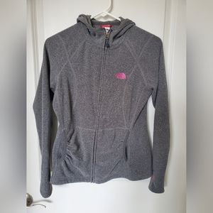 The North Face women's grey hooded full zip jacket size small